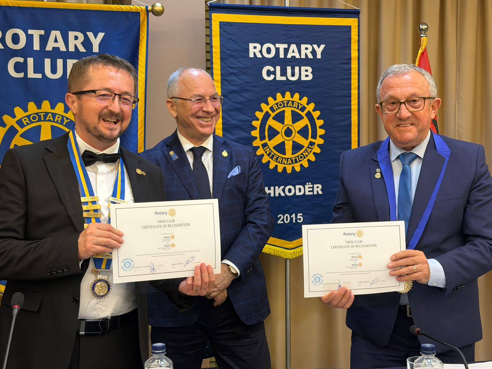 Binjakëzimi Rotary Club Shkodër & Rotary Club Tetova — Hotel Colosseo 2026