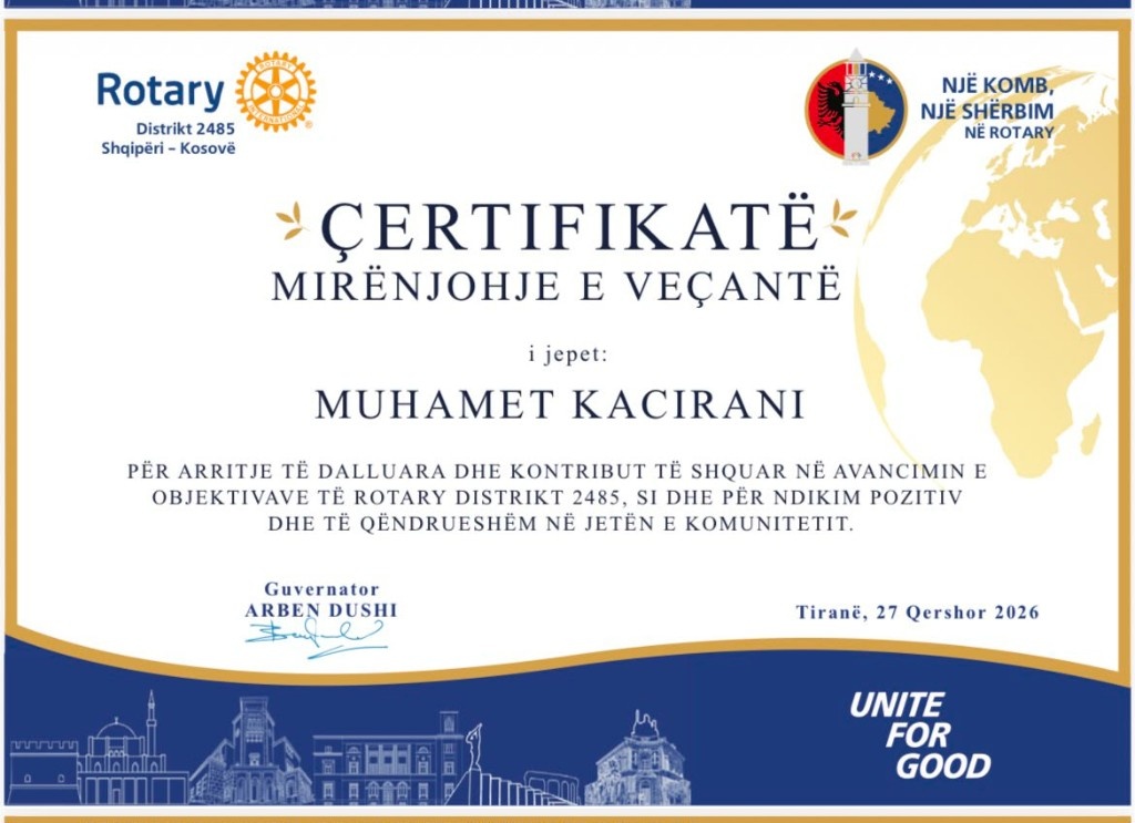 Rotary Club Shkodër në Konferencën e Dytë të Distriktit 2485 Shqipëri–Kosovë