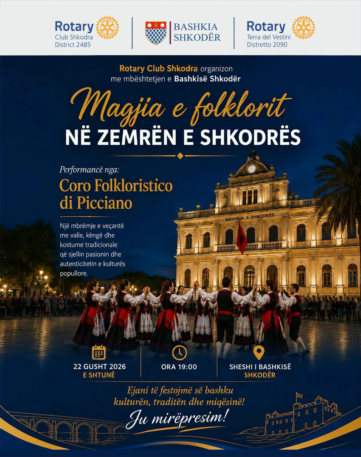 Magjia e folklorit në zemrën e Shkodrës — Coro Folkloristico di Picciano