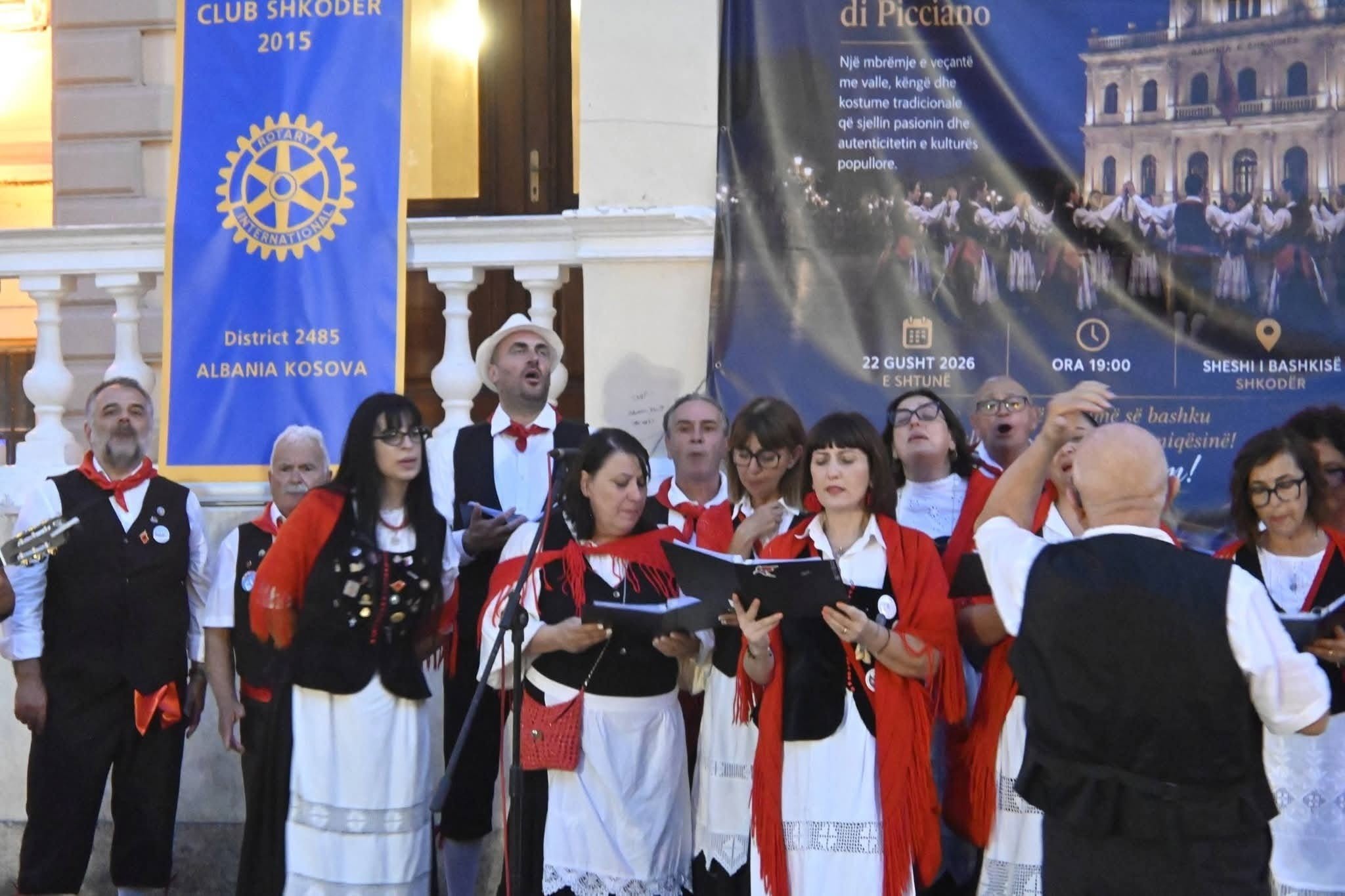 Shfaqja kulturore abruzzeze — Coro Folkloristico di Picciano, Shkodër 22 gusht 2026